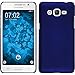 Produktbild PhoneNatic Case kompatibel mit Samsung Galaxy Grand Prime Plus - Hülle blau gummiert Hard-case + 2 Schutzfolien