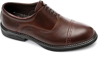 حذاء رجالي كلاسيك جلد طبيعي فاخر – نعل طبي مريح وخفيف للمشي اليومي والعمل والسفر والمناسبات الرسمية – يدوم طويلًا - مقاس 41 للرجال - اسود