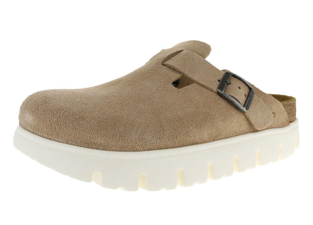 Birkenstock Scarpa Donna Sabot Boston Pap Chunky in Suede Warm Sand D25BI01 1026176