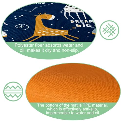 Tapete de cocina resistente VAPOKF de microfibra de alta densidad estampado 6
