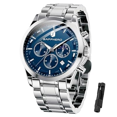 BENYAR BY Orologio da uomo al quarzo analogico in acciaio inossidabile cinturino Timing Date Display impermeabile luminoso orologio Business Casual Sports Watch Fashion Holiday regalo per il padre