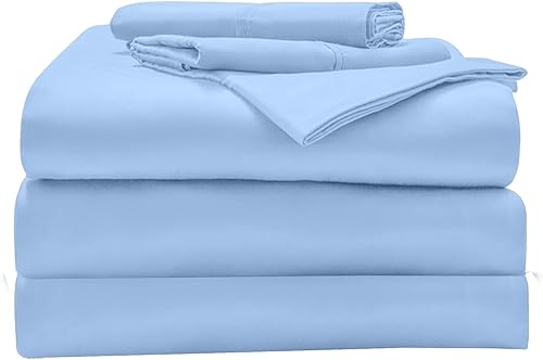 Miniatura 2 de Juego de sábanas Split King para cama ajustable, suave 1000 hilos, 100% algodón egipcio, tejido satinado, juego de 5 piezas con 2 sábanas bajera,