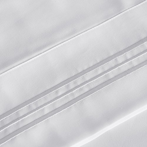 Parure de lit 3 pièces microfibre blanche drap housse taie Furinno XL - 4
