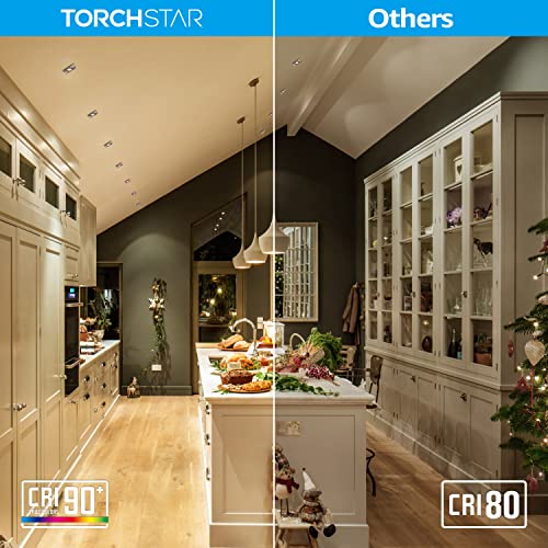 Torchstar 3 Inch Gimbal Led Recessed Light With Junction Box, 10%-100% Dimmable, 7W=50W, Cri 90+, 3000K Warm White, Etl & Energy Star Certified, Oil Rubbed Bronze, Pack Of 6 #TOP1