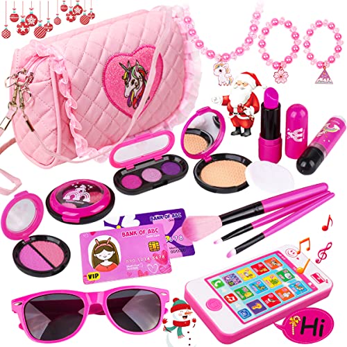 Meland Kids Makeup Kit - Pretend Makeup For Toddler Girls, Fake Makeup With Little Girls Purse, Play Makeup, Smartphone, Toy Gift For Girls Age 3,4,5,6 Year Old For Birthday Christmas #TOP7