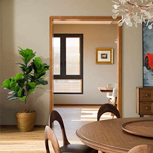 image for Realead 4.3ft Artificial Plant Fiddle Leaf Fig Tree Fake Tree in Pot N