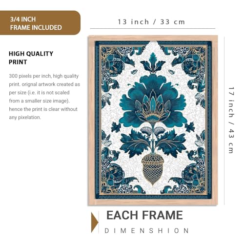 Image of kotart Traditional Wall Art Painting With Frame Pichwai Home Decoration For Living Room Bed Room Hotel Wall Decor Digital Reprint Set of 6 (13X17 inch)