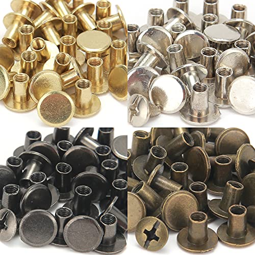 Vis Chicago en métal Weebee 8mm : l'excellence de la finition pour maroquinerie artisanale
