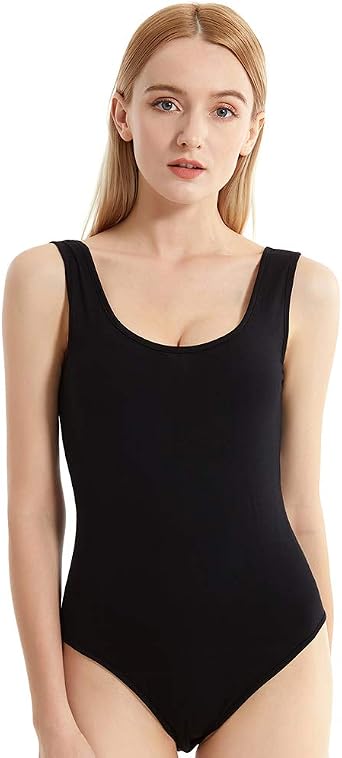 Long Sleeve Bodysuits for Women Turtleneck Scoop Sleeveless Round Neck Sexy Stretchy Leotards Tank Top
