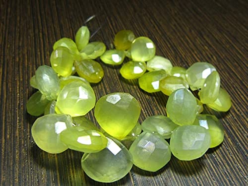 Calcédoine jaune mystique LKBEADS : pierres fines facettées en cœur pour haute joaillerie