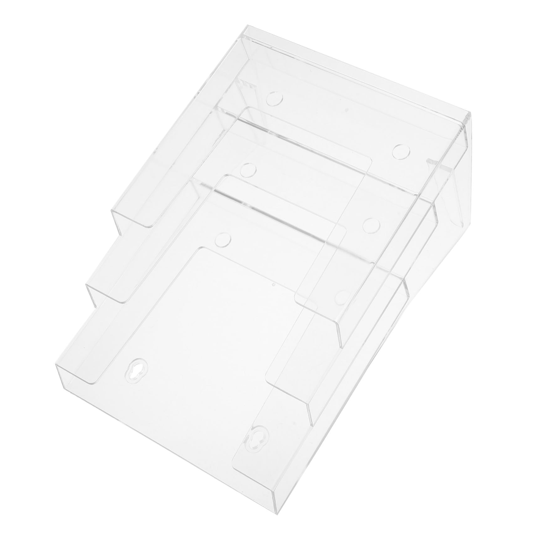Ayuwqzx One Color Portrait Literature Stands For Display, 2Pcs Clear Acrylic Wall Mount Display Stand Magazine Card Document Holder For Office Home