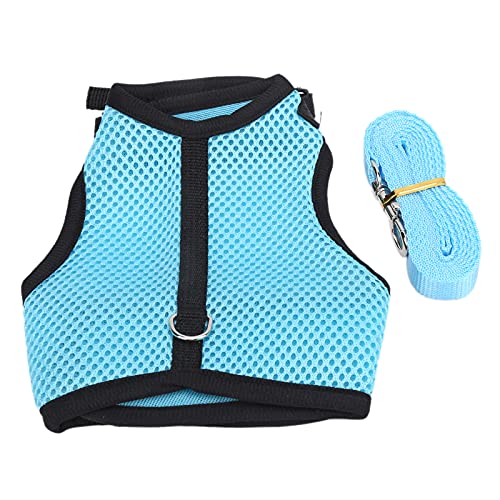 Image of GLOGLOW Rabbit Harness with Leash, Small Animals Adjustable Buckle Breathable Mesh Pet Vest for Rabbit Squirrel Bunny Ferret Guinea Pig(L) Accessories