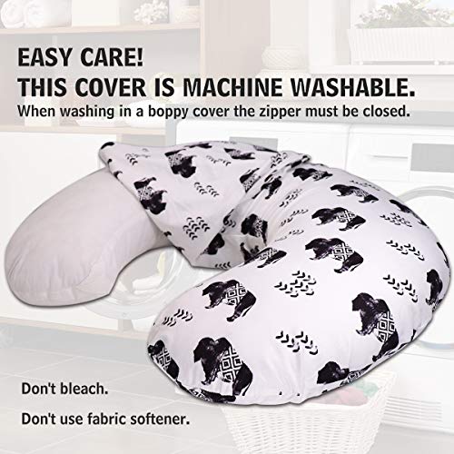 Image of TANOFAR Nursing Pillow Cover, Cow Breastfeeding Pillow Slipcover for Baby Boys & Girls, Animal Nursing Pillow Case for Newborn, Soft Fabric Fits Snug On Infant, Washable & Breathable, Buffalo