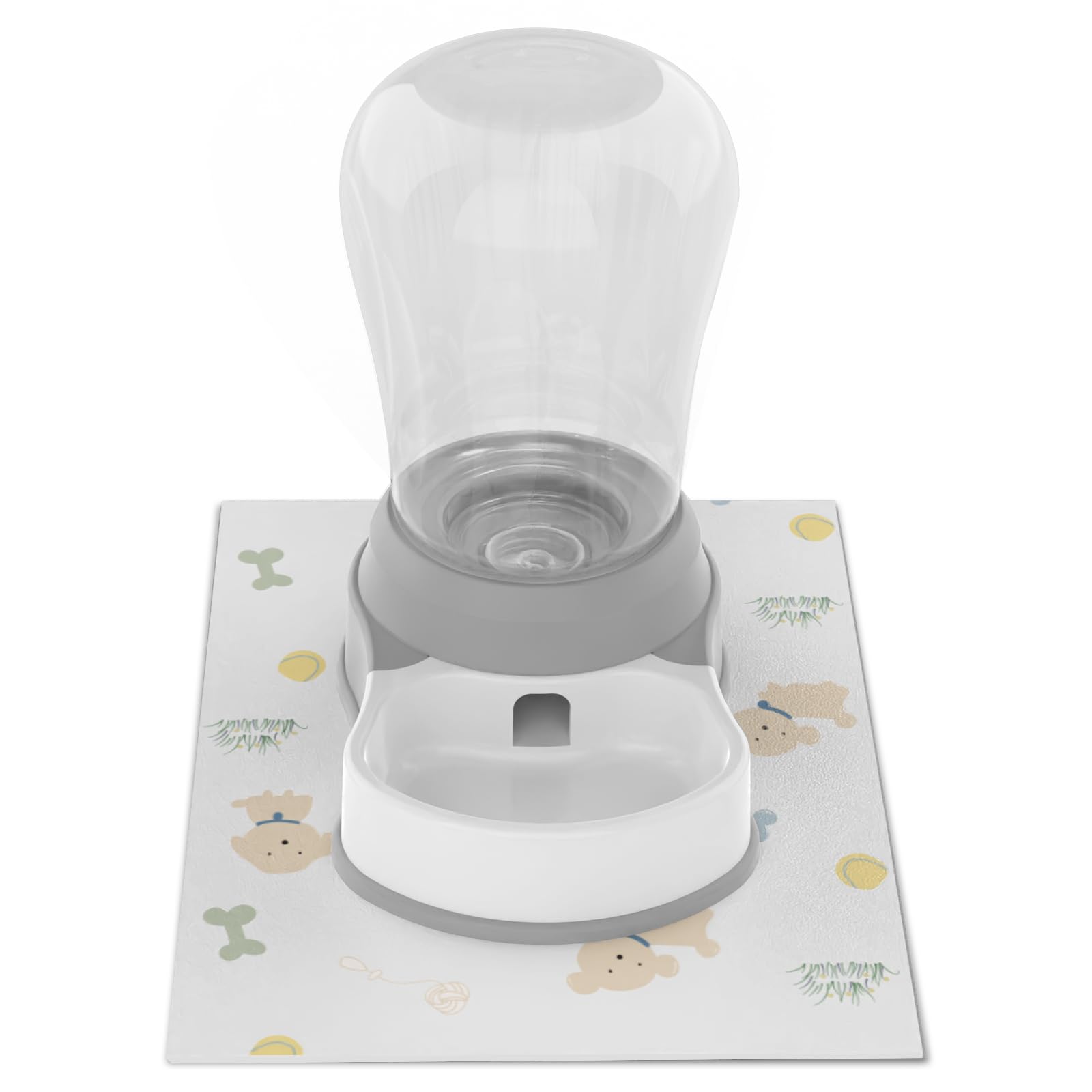 Automatic Dog Water Bowl Dispenser - Staltwo Premium Pet Water Dispenser,Large Capacity Water Feeder for Cats and Dogs, BPA-Free,6-Liter Grey