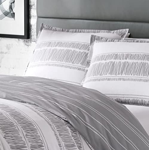 City Scene - King Comforter Set, Reversible Cotton Bedding With Matching Shams, Moden Home Decor (Ziggy White, King) #TOP1