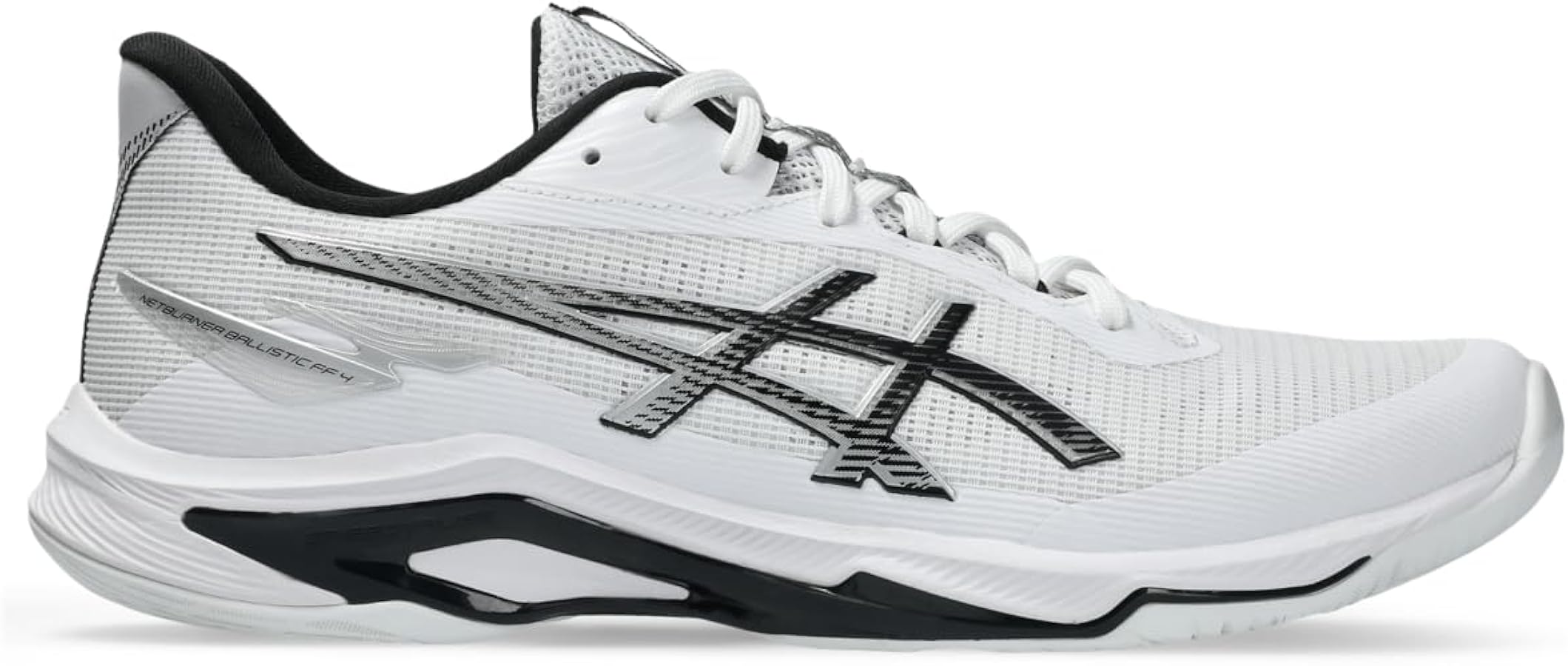 ASICS Men's Netburner Ballistic FF 4 Volleyball Shoes, White/Black