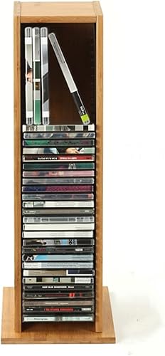 Estante de almacenamiento de discos Caja de almacenamiento de CD Diseño atractivo y elegante Apertura - Estante de CD con capacidad para 39 CD: