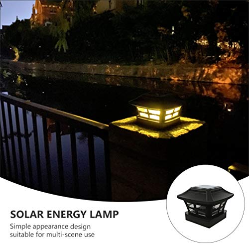 OSALADI 2Pcs Pós Luzes Solares Ao Ar Livre Luzes Cabeça Coluna Luzes LED À Prova D' Água Post para