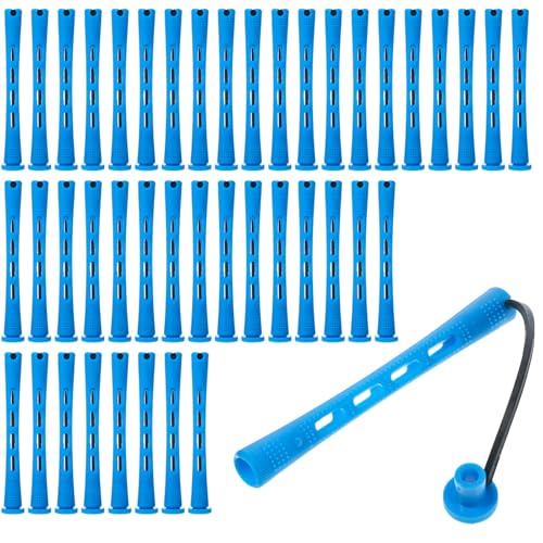 LIQWEI Lot de 60 tiges de permanente, tiges de permanente pour cheveux courts, rouleaux de cheveux pour femme en plastique à froid avec clip, papier permanent, sans chaleur pour cheveux naturels