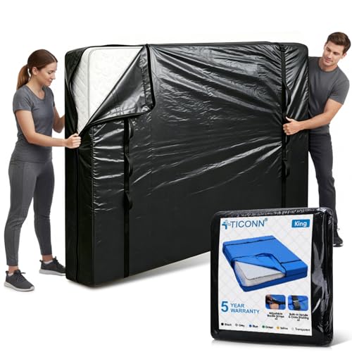 TICONN Mattress Bags for Moving, Heavy Duty King Mattress Cover...