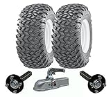 remolques para enganchar atv Duro de desgaste 4 neumáticos Ply - Profundidad del hilo de 15,5 mm - Diámetro total 565 mm - Anchura de sección máxima: 255 mm - Carga máxima: 1000 libras (455 kg) a 20psi