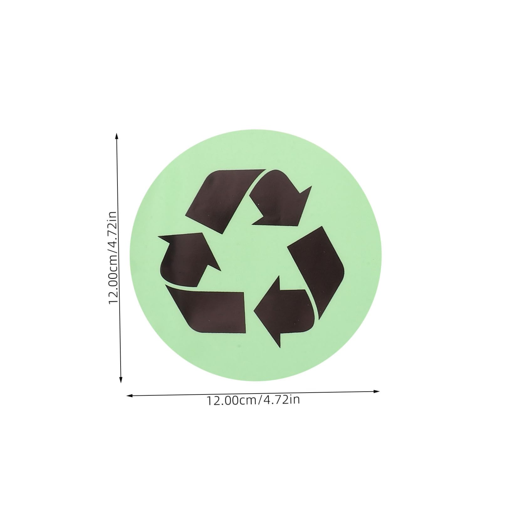 Gogogmee Recycling Symbol Vinyl Noctilucous Trash Can Stickers Waterproof Trash Bin Kitchen Labels