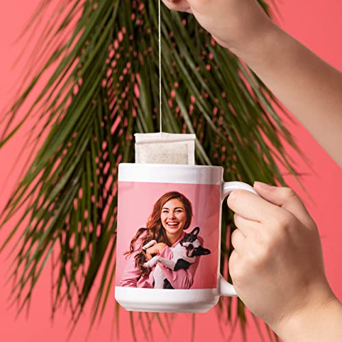 Photo Coffee Mug Personalized - Large Custom Valentines Day Mug - 8 COLOR | UPLOAD ANY PICTURE, LOGO, TEXT | Personalized Coffee Cup, Customizable Coffee Mug - Photo Gifts for Dad, Family Photo Gift - Thumbnail 3