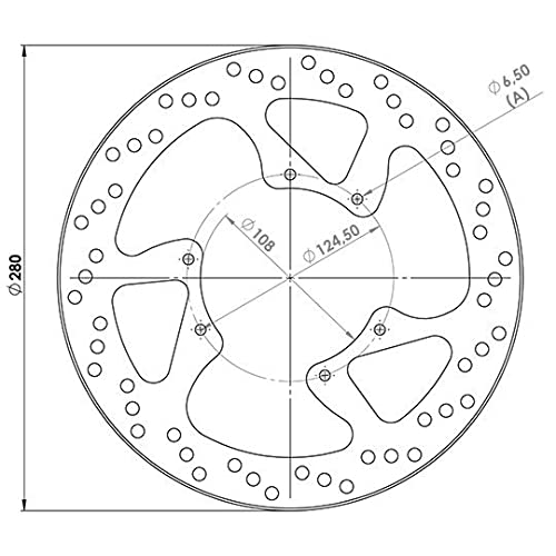 Disque frein moto av NG d.280 Rieju RS3 NKD Senda 125 remplacement
