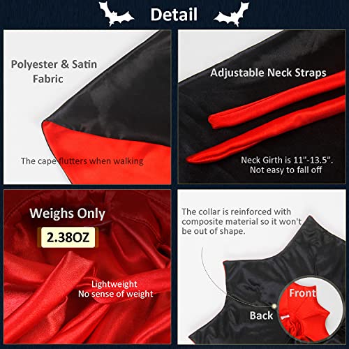 Disfraz Vampiro para Gatos y Perros Pequeños Mediano Rojo miniatura 3