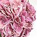 YalzoneMet 4 Pcs Real Touch Hydrangea Artificial Flower Lifelike 21'' Long Stem Latex Hydrangea Flower for Thanksgiving Home Kitchen Decor Wedding Christmas Table Centerpiece 2 Pink + 2 Rose Pink