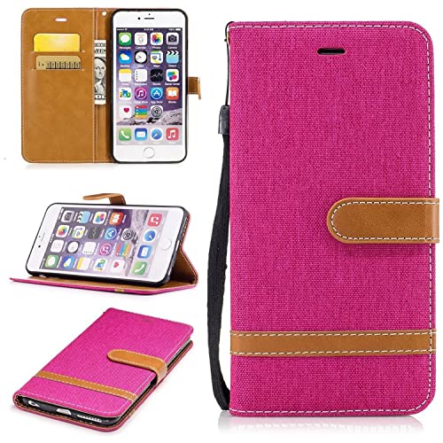 Housse antichoc iPhone 6/6s rose étui portefeuille fonction support vidéo