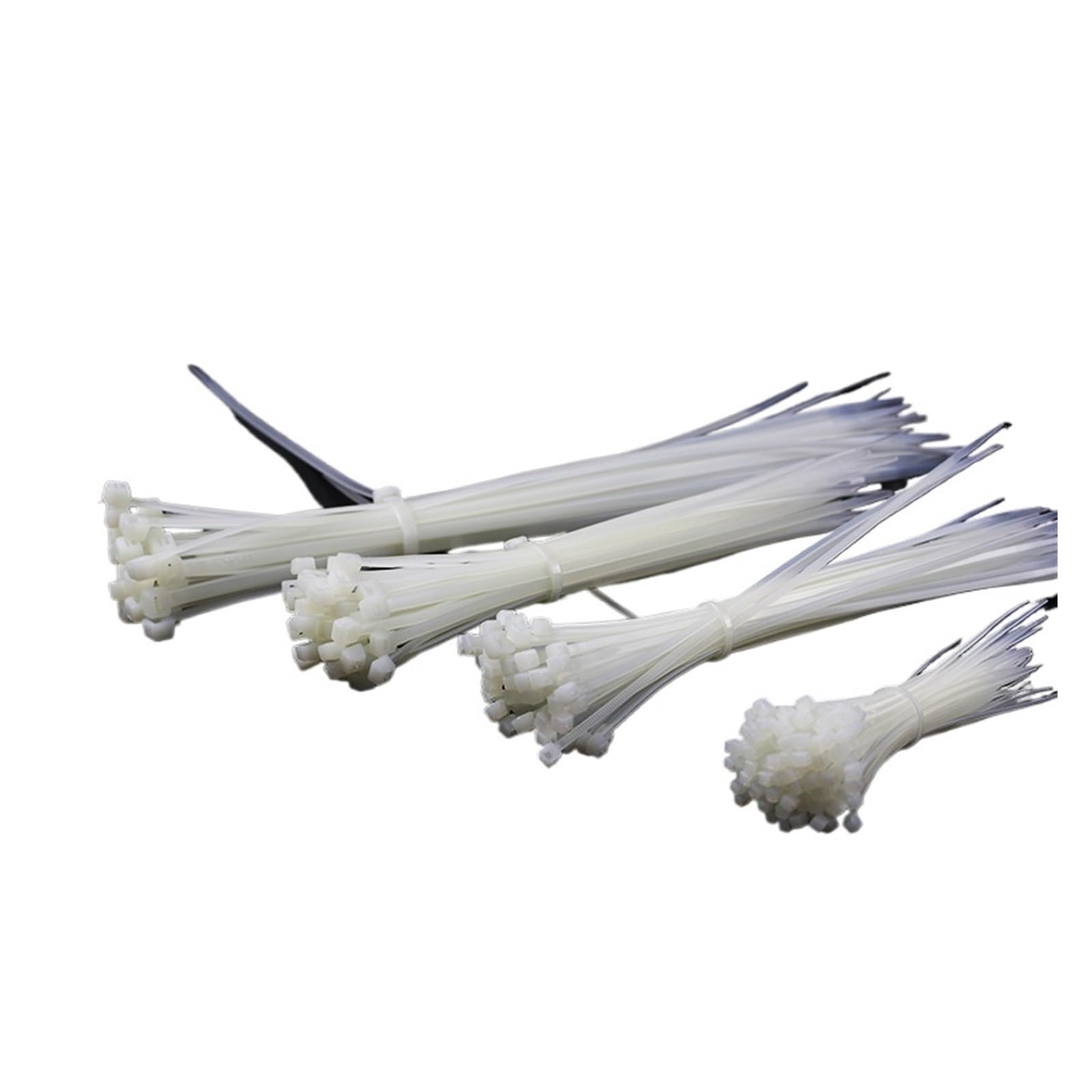 Fascette per Cavi Fascette fermacavi in ​​Nylon da 250 Pezzi/Confezione 8 * 300mm Larghezza 5,1mm Fascette fermacavi in ​​Nylon autobloccanti in plastica con Cerniera(Black And White)