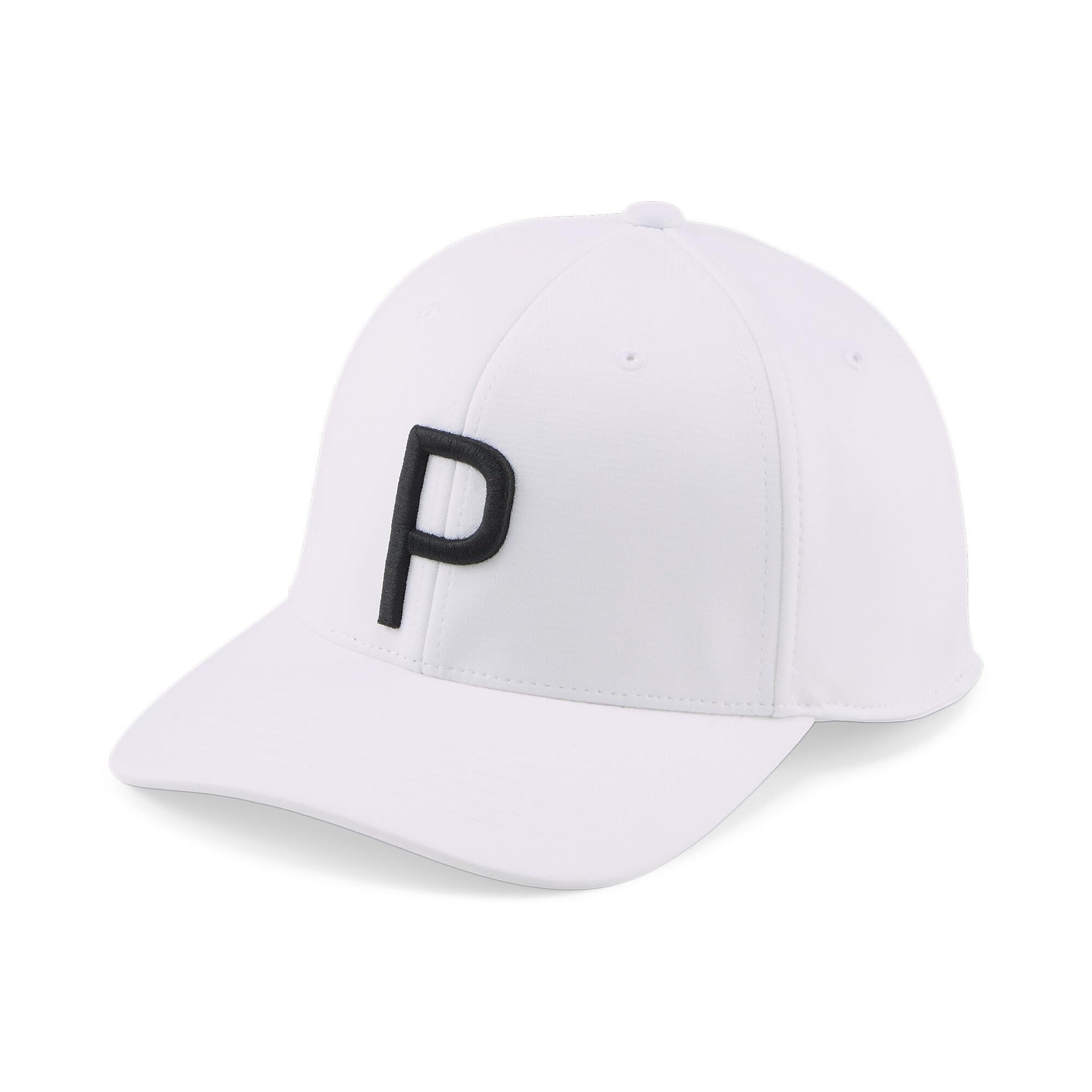PUMA Mens P Golf Cap White Glow-PUMA Black One Size