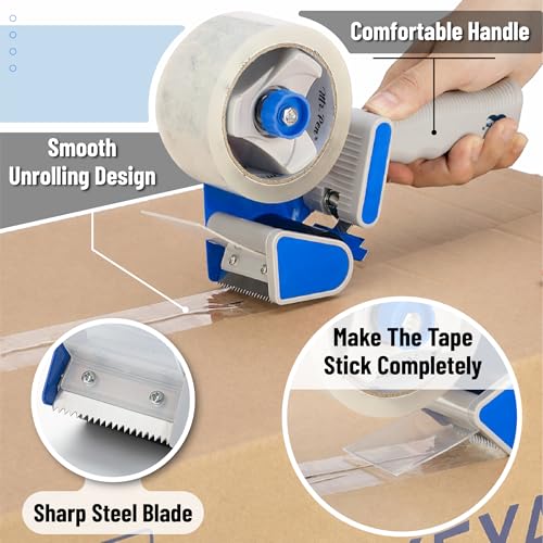 Image of Mr. Pen- Packing Tape Dispenser Gun 2-Inch, Blue, 16 Pack with 4 Rolls Tape
