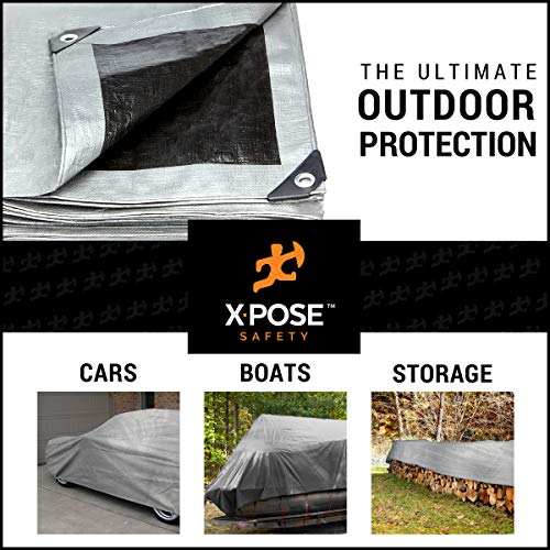 image for Heavy Duty Poly Tarp - 20' x 20' - 10 Mil Thick Waterproof, UV Blockin