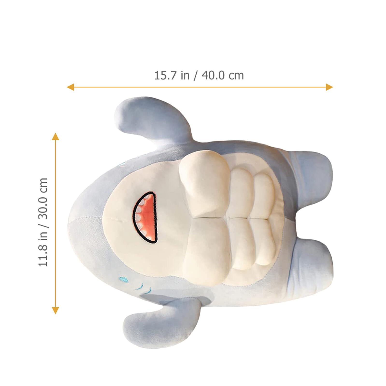 Cabilock Poupée Requin en Peluche 40cm Bleu, Jouet Doux et Portable
