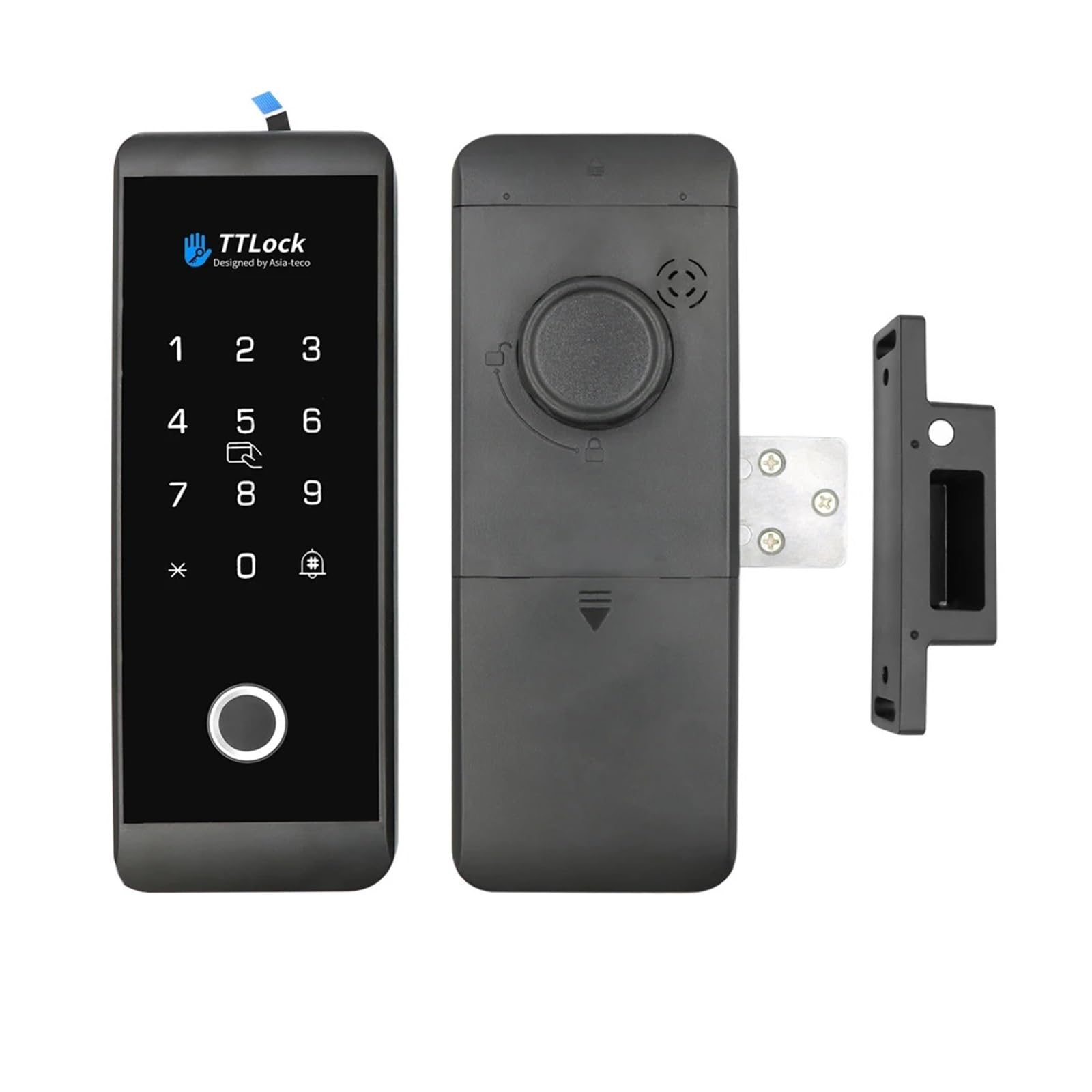 Cerradura de puerta de vidrio con huella dactilar Bluetooth para puerta corredera de vidrio (618SJ doble)