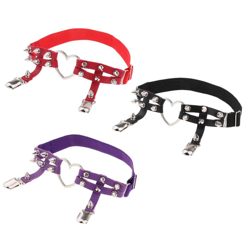 Womens Elastic Leg Garter Belt Black