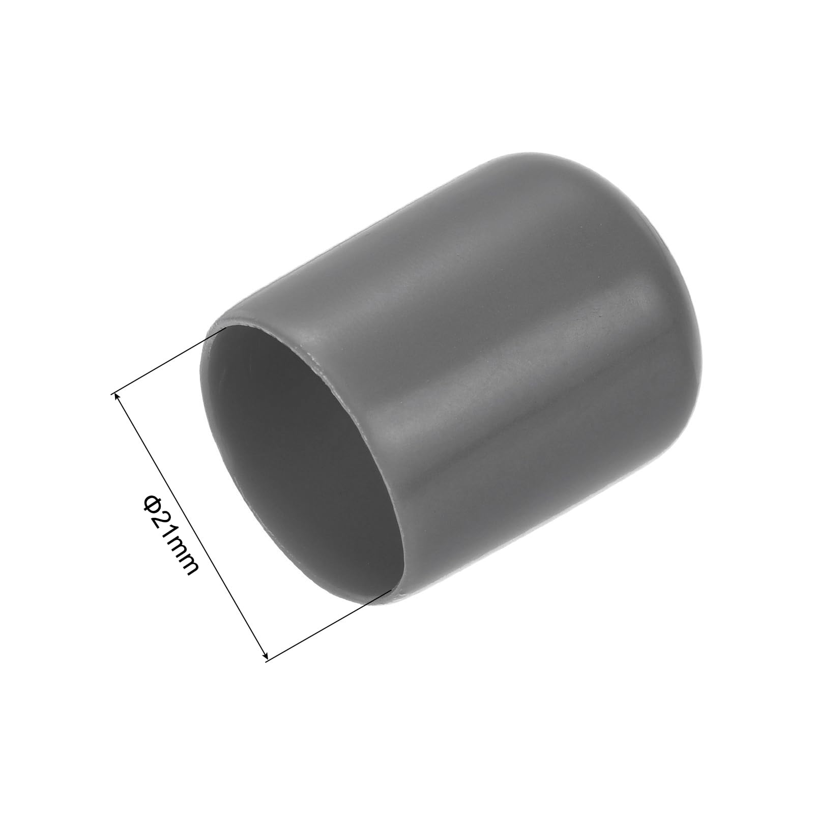 QUARKZMAN 25 Stück Gummi-Endkappen 21 mm ID Gummikappen, Runde Schutzkappen PVC Stopfen