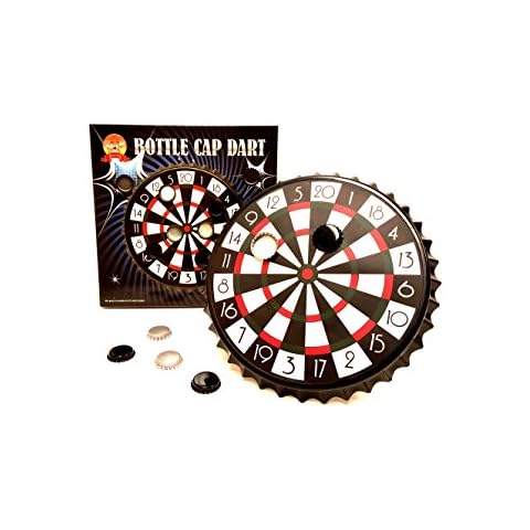 'Barwench Games' Bottle Cap Darts Party Game, Bottle Cap Magnetic Dart Board (Traditional) Cover