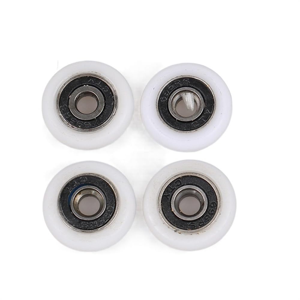 Shower Door Rollers 4 PCS Bath Cabinet Roller Wheel Shower Room Accessories Bearing 22/23/25/27/29MM(23mm)
