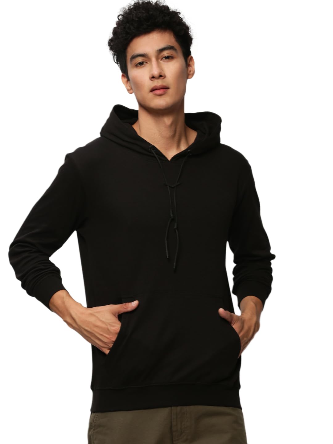 showoffff Men Self Design Pullover Sweatshirt | Hooded Full Sleeves Cotton Sweatshirt's for Mens | Slim Fit Regular Length Sweatshirts for Men's-picture-15