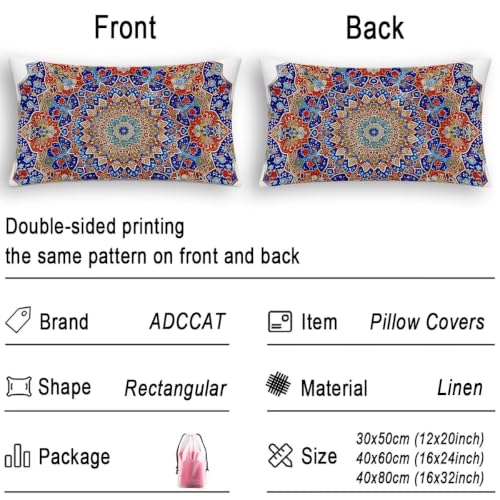 Housse coussin extérieur imperméable 40x60 en lin de qualité supérieure pour patio - 7