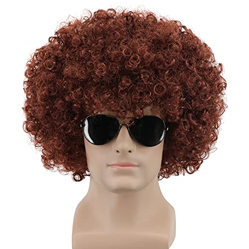 Yuehong Perucas curtas fofas de anime sintético para cosplay e cosplay de discoteca afro unissex par