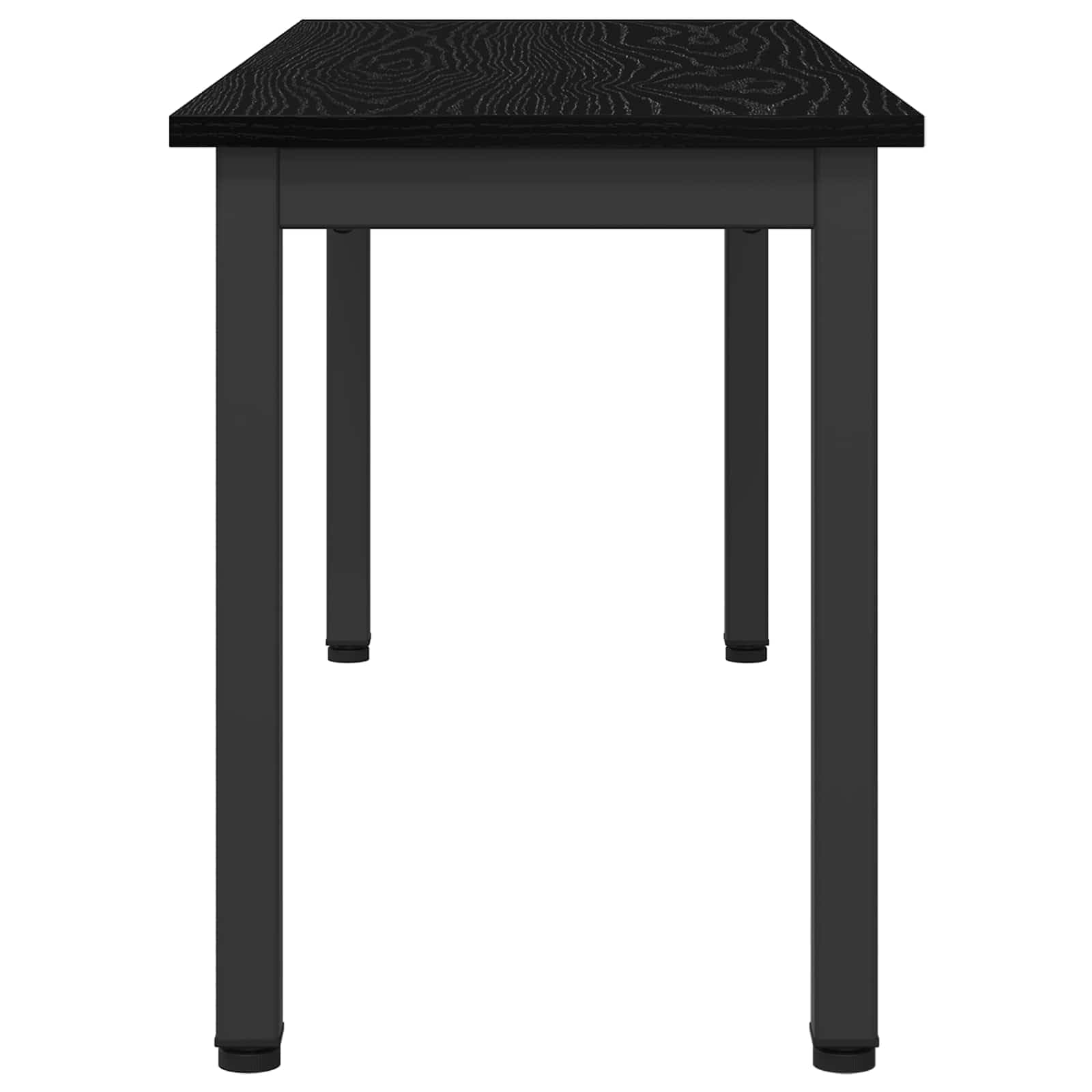 vidaXL Banco Roble Negro 110 x 35 x 45 cm Madera de ingeniería, Banco Rectangular Moderno, Mueble Funcional y Resistente para Sala, Asientos Elegantes de Madera