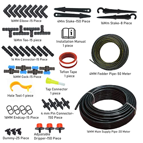 Image of BHAGIRATH-Drip Irrigation Garden Watering Drip Kit (150 Plants)