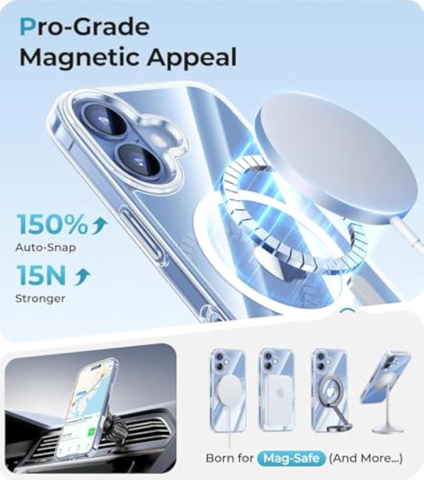 Crystal Magnetic Case Compatible with 17 Case