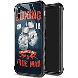 iPhone XR Case, Boxing Gloves iPhone XR Cases for Men Boys, Pattern Design Shockproof Anti-Scratch Organic Glass Case for Apple iPhone XR 6.1-inch Boxing Gloves