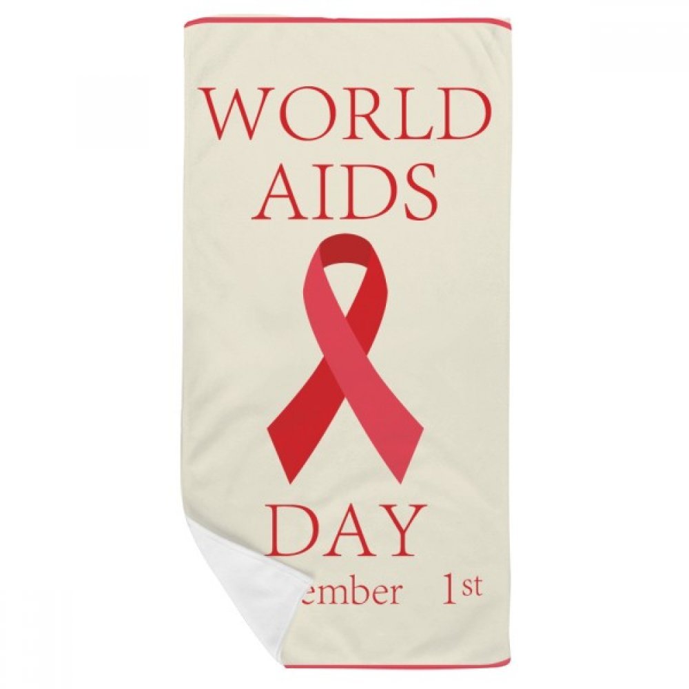 VIH symbole de soutien serviette douce 1er Décembre Journée Mondiale du SIDA pour la toilette