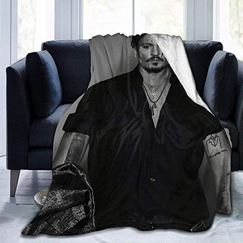 N A Super-Soft Sofa Blanket Johnny Depp Micro Fleece Blanket,Suitable for Sofa Blankets for Adults and Children Bed Blankets 60"" x50